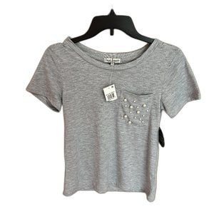 Crave‎ Frame Pearl Pocket Almost Famous Heather Gray Shirt